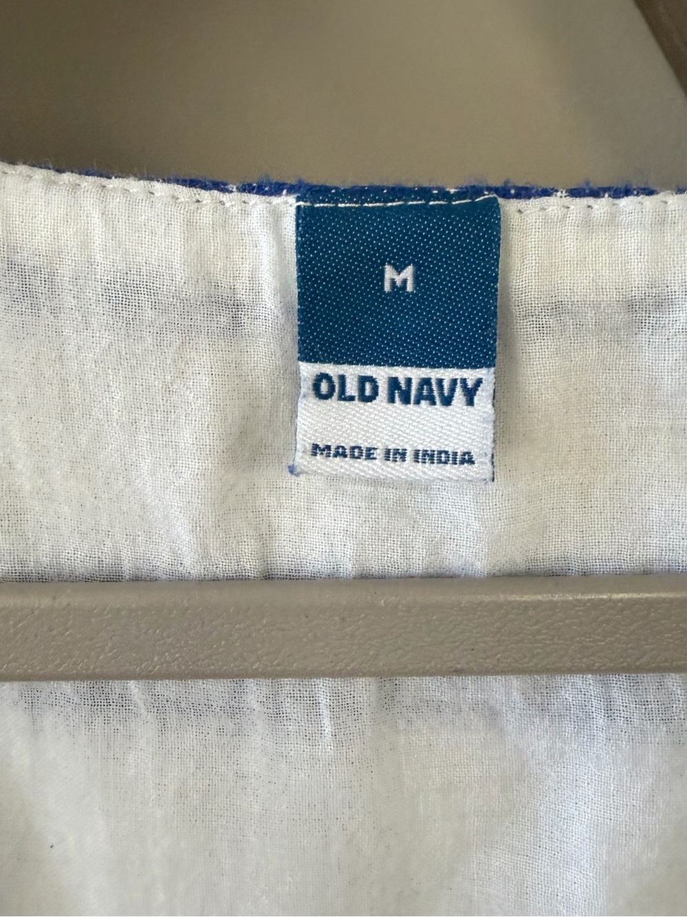 Old Navy blue and white V-neck mini swing dress. Color
Tanzanite. Size medium. - Picture 6 of 7